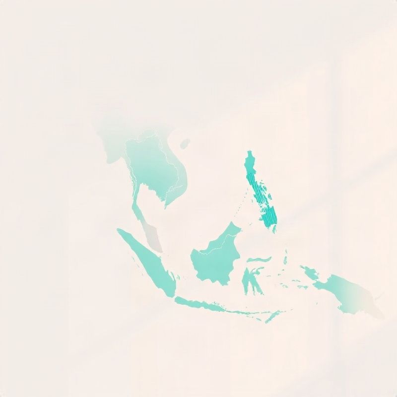Map of ASEAN with teal price-index lines overlaid